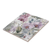 Pastel roze en Paarse lavendel orchidee bloeit Tegeltje (Zijkant)