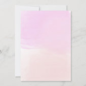 Pastel Roze en Paarse Waterverf | Bat Mitzvah Kaart (Achterkant)