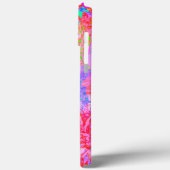 Pastel Roze en Rood met Blauwe Hydrangea Landschap Case-Mate iPhone Case (Achterkant / Links)