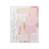 Pastel Roze en Sinaasappel Custom Weekly Organisat Notitieblok (Linkerzijde)