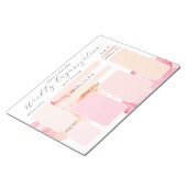 Pastel Roze en Sinaasappel Custom Weekly Organisat Notitieblok (Schuin)