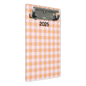 Pastel Roze en Sinaasappel Vierkantjes Planner Mini Klembord (Schuin)