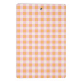Pastel Roze en Sinaasappel Vierkantjes Planner Mini Klembord (Achterkant)