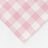 Pastel Roze en White Gingham Gingham Gecontroleerd Fleece Deken (Hoek)