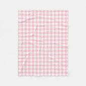 Pastel Roze en White Gingham Gingham Gecontroleerd Fleece Deken (Voorkant)