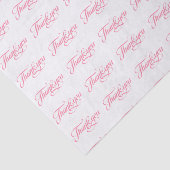 Pastel roze en wit bedankt patroon tissuepapier (Detail)