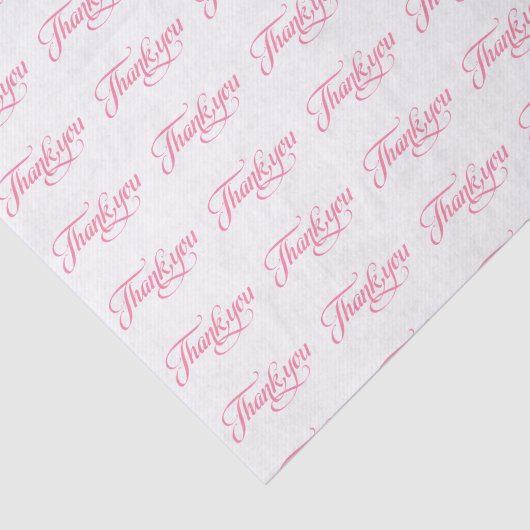 Pastel roze en wit bedankt patroon tissuepapier (Detail)