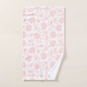 Pastel-roze en wit  damaspatroon bad handdoek (Handdoek)