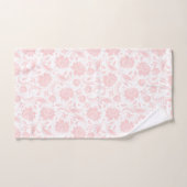 Pastel-roze en wit  damaspatroon bad handdoek (Handdoek)