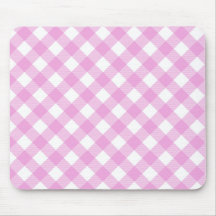 Pastel Roze en Wit Hoekig Plaid