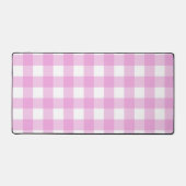 Pastel Roze en Wit Plaid Bureaumat (Voorkant)