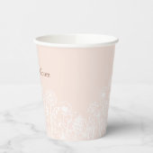 Pastel Roze en witte Baby in Bloom Cup Papieren Bekers (Links)