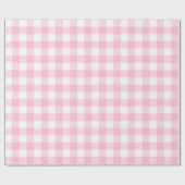  pastel roze en witte buffel geruite cadeaupapier (Vlak)