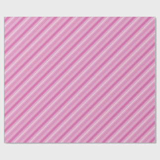 Pastel Roze en Witte Candy Cane Stripes Cadeaupapier