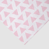 Pastel Roze en Witte Driehoeken Patroon Tissuepapier (Detail)