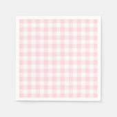 Pastel Roze en Witte Gingham Servet (Voorkant)