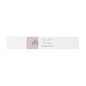 Pastel roze en witte kant traditionele bruiloft uitnodigingen wikkel (Vlak)