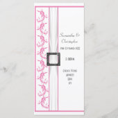 Pastel roze en witte kerk bruiloft programma programmakaart (Voorkant)