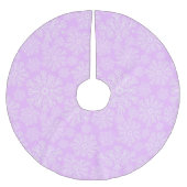 Pastel roze en witte kerst sneeuwvlokken patroon kerstboom rok (Voorkant)