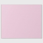 Pastel Roze en Witte Kleine Polka Dot Cadeaupapier (Vlak)