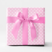 Pastel Roze en Witte Kleine Polka Dot Cadeaupapier