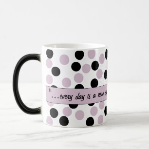 Pastel Roze en Zwarte Polka Dots Drank mok