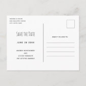 Pastel Roze & Faux Glitter Boho Regen Save the Dat Uitnodiging Briefkaart (Achterkant)