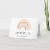 Pastel Roze & Faux Glitter Boho Regenboog Kaart (Voorkant)