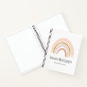 Pastel Roze & Faux Glitter Regenboog Boho Notitieboek (Binnen)