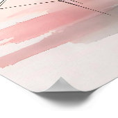 Pastel Roze Flamingo Minimalistische Tropische Kun Poster (Hoek)