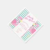 Pastel Roze Flamingo Pool Party Servet (Hoek)