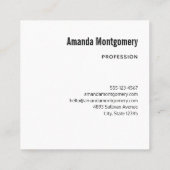 Pastel roze flamingo's groen patroon vierkante visitekaartje (Achterkant)