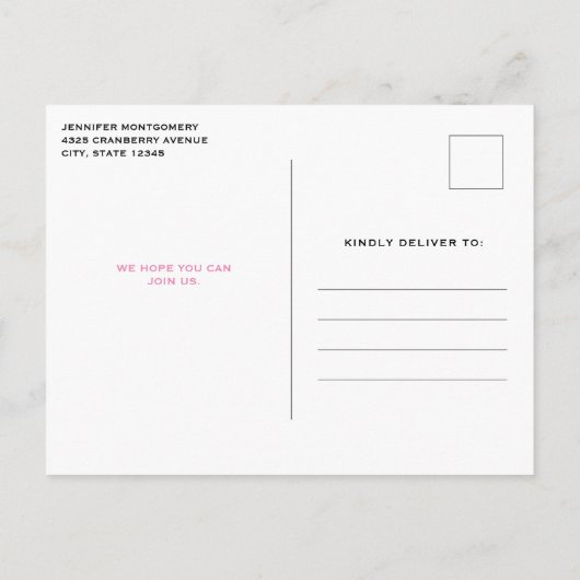 Pastel roze flamingo's op groene patroon verjaarda uitnodiging briefkaart (Achterkant)