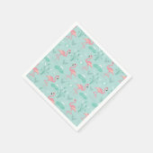 Pastel roze flamingo's patroon servet (Hoek)