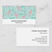 Pastel roze flamingo's patroon visitekaartje (Voorkant / Achterkant)