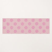 Pastel Roze Flowers Boho esthetisch Patroon Yogamat (Voorkant (horizontaal))