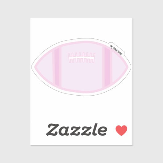 Pastel roze Football Sticker (Vel)