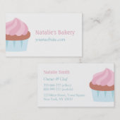 Pastel Roze Frosting Cupcake Bakery Pastry Cake Visitekaartje (Voorkant / Achterkant)