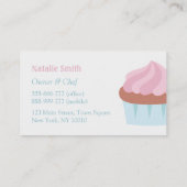 Pastel Roze Frosting Cupcake Bakery Pastry Cake Visitekaartje (Achterkant)