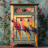  pastel roze geel blauw papegaaien tissuepapier