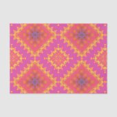 Pastel Roze Geel Elegant Patroon Tissuepapier (Voorkant)