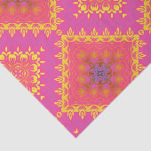 Pastel Roze Geel Elegant  Patroon Tissuepapier (Detail)