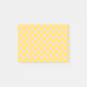 Pastel Roze Geel Geruit Dambord Vintage Post-it® Notes (Voorkant)