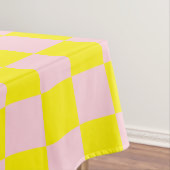 Pastel Roze Geel Geruite Checkerboard Tafelkleed (Voorbeeld)
