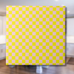 Pastel Roze Geel Geruite Checkerboard  Tegeltje<br><div class="desc">Pastel Roze en Geel Geruite Checkerboard .</div>