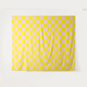 Pastel Roze Geel Geruite Checkerboard  Wandkleed (Voorkant (horizontaal))