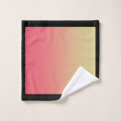 Pastel Roze Geel Gradiënt Bad Handdoek (Wasdoekje)