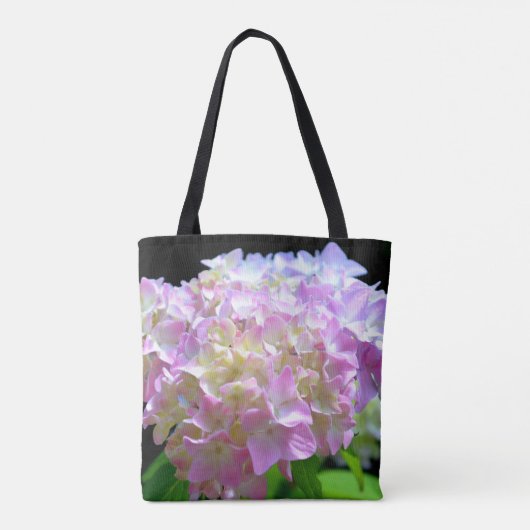 pastel roze geel paarse hortensia bloemen Bruid Tote Bag (Achterkant)