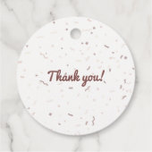 Pastel Roze Gele Baby Dragon Bedankt Bedankjes Labels (Achterkant)