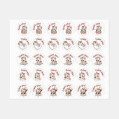 Pastel Roze Gele Baby Dragon Bedankt Stickers (Vel)